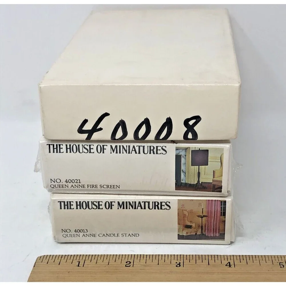 The House of Miniatures Wooden Dollhouse Kits Lot Of 3 Queen Anne LR Tables